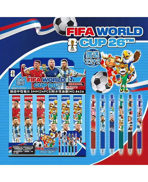 FIFA World Cup 26 Themed Retractable Gel Pens 