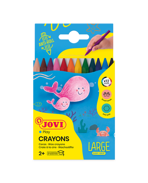 JOVI HEXAGONAL CRAYONS 12 PACK