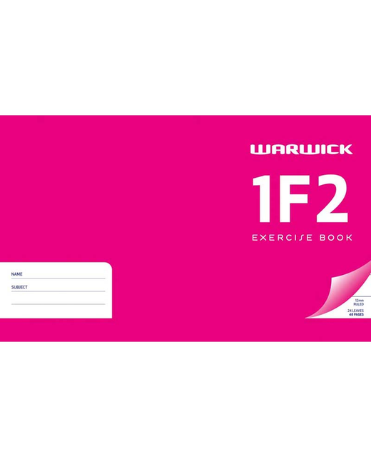 WARWICK EXERCISE BOOK 1F2 12MM RULED 24LF