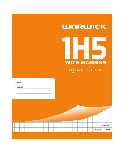 WARWICK EXERCISE BOOK 1H5 W/MARG 36LF