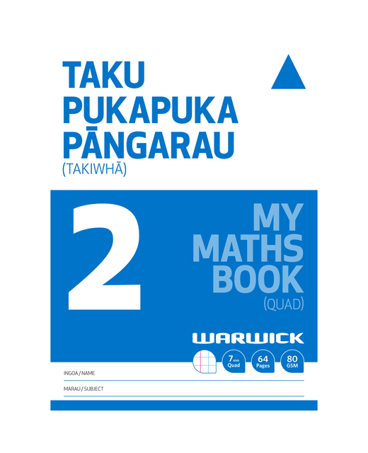 WARWICK MY MATHS BOOK 2 7MM QUAD