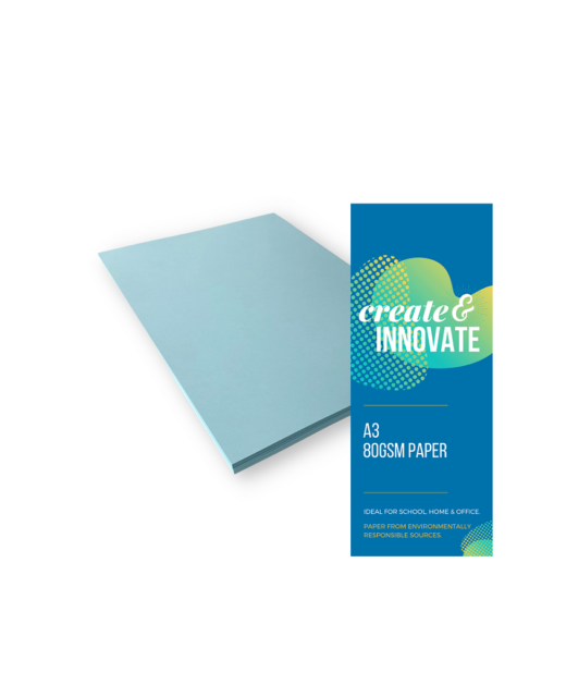COPY PAPER CREATE & INN A3 80GSM 250PK BLUE TURQUOISE