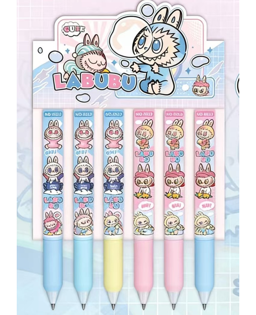 Labubu Themed Retractable Gel Pens 