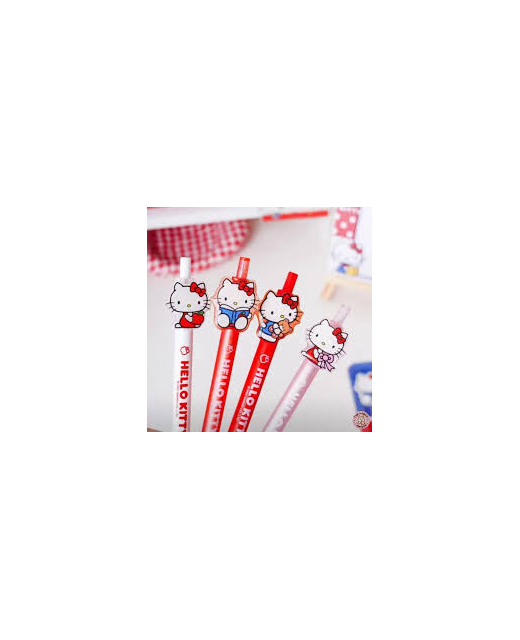 Hello Kitty Themed Retractable Gel Pens Featuring Acrylic Character Charms 