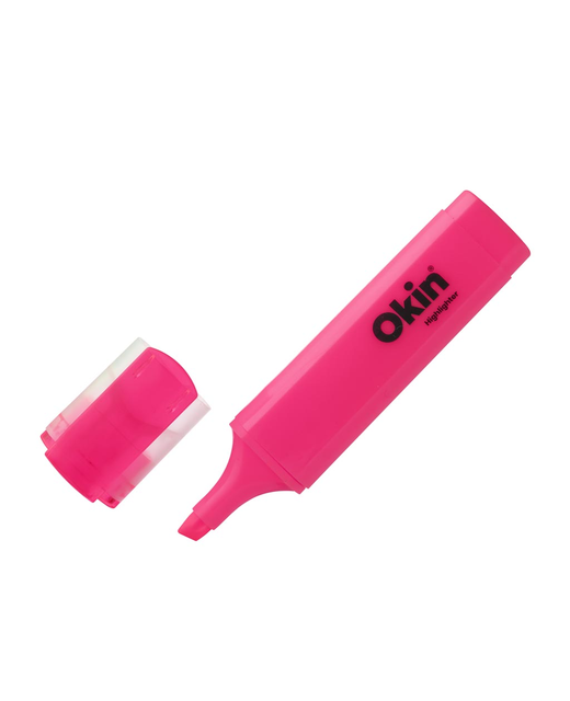 OKIN HIGHLIGHTER CHISEL TIP PINK