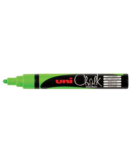 UNI CHALK MARKER 1.8-2.5MM BULLET TIP GREEN