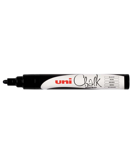 UNI CHALK MARKER 1.8-2.5MM BULLET TIP BLACK