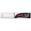 UNI CHALK MARKER 8MM CHISEL TIP WHITE