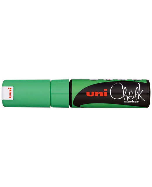 UNI CHALK MARKER 8MM CHISEL TIP GREEN