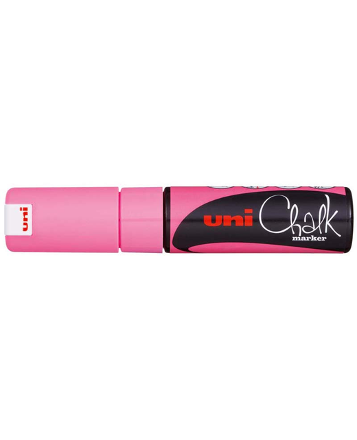 UNI CHALK MARKER 8MM CHISEL TIP PINK