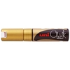 UNI CHALK MARKER 8MM CHISEL TIP GOLD