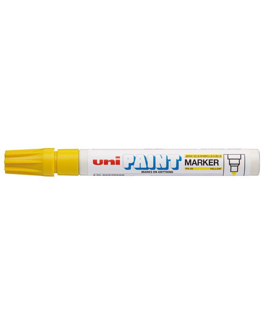 UNI PAINT MARKER 2.8MM BULLET TIP YELLOW PX-20