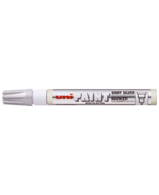 UNI PAINT MARKER 2.8MM BULLET TIP SHINY SILVER PX-20