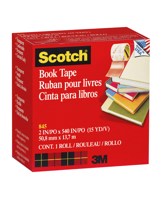 SCOTCH 3M 845 BOOK REPAIR TAPE 50MMX13.7M TRANSPARENT