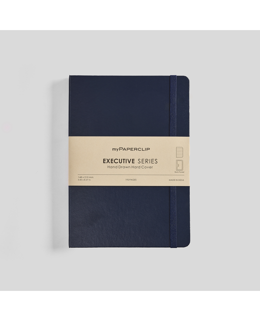 MYPAPERCLIP EXECUTIVE SERIES A5 HARD COVER NOTEBOOK DOTTED BLUE