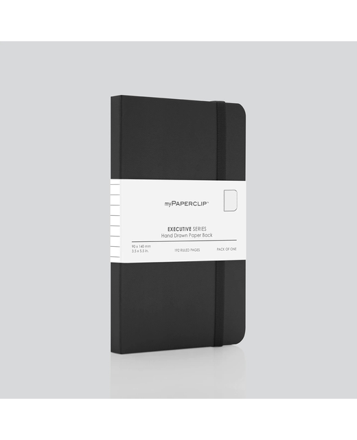 MYPAPERCLIP EXECUTIVE SERIES SMALL POCKET NOTEBOOK RULED BLACK
