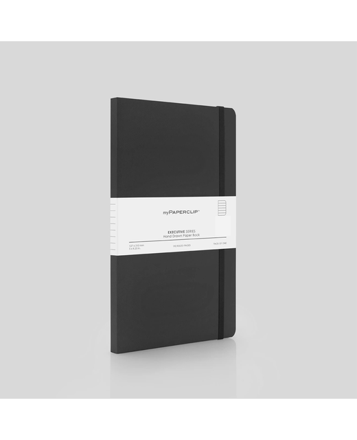 MY PAPERCLIP EXECUTIVE SERIES A5 NOTEBOOK PLAIN BLACK