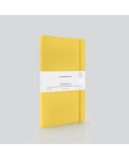 MY PAPERCLIP EXECUTIVE SERIES A5 NOTEBOOK RULED YELLOW