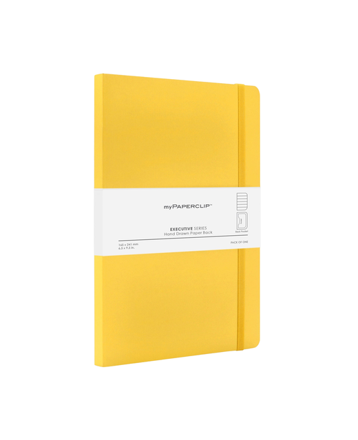 MY PAPERCLIP EXECUTIVE SERIES LARGE NOTEBOOK PLAIN YELLOW