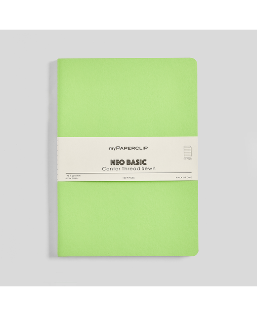 MYPAPERCLIP NEO BASIC A5 NOTEBOOK PLAIN GREEN
