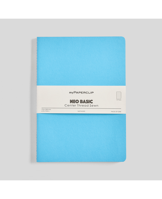 MYPAPERCLIP NEO BASIC A5 NOTEBOOK PLAIN LIGHT BLUE