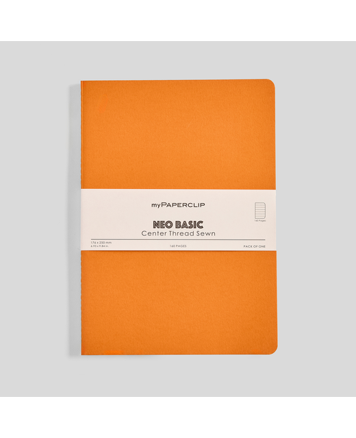 MYPAPERCLIP NEO BASIC B5 NOTEBOOK PLAIN ORANGE