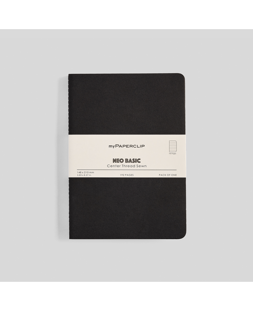 MYPAPERCLIP NEO BASIC A5 NOTEBOOK DOTTED BLACK