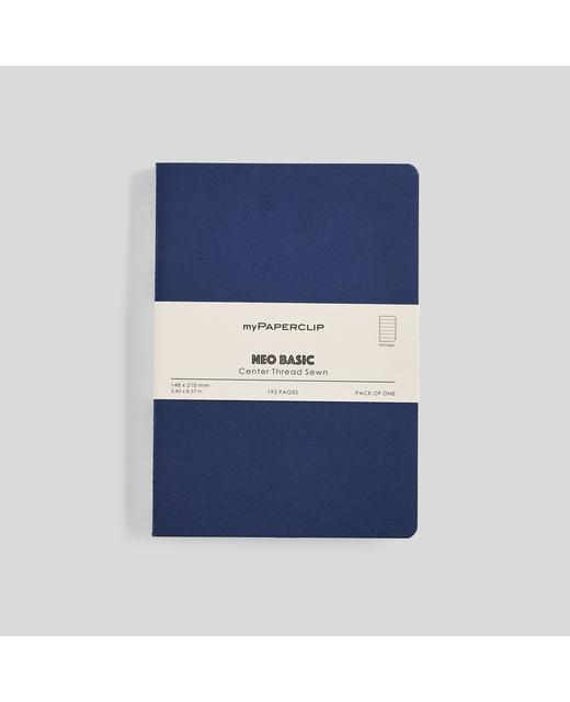 MYPAPERCLIP NEO BASIC A5 NOTEBOOK RULED BLUE