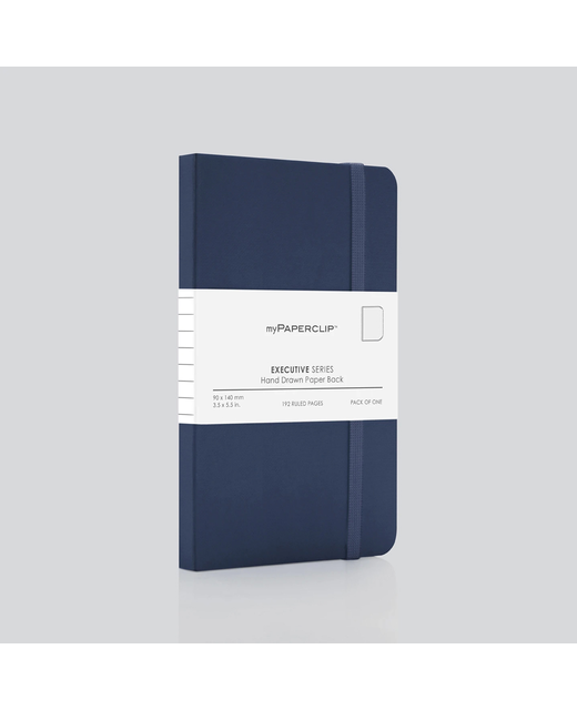 MYPAPERCLIP EXECUTIVE SERIES SMALL POCKET NOTEBOOK RULED BLUE
