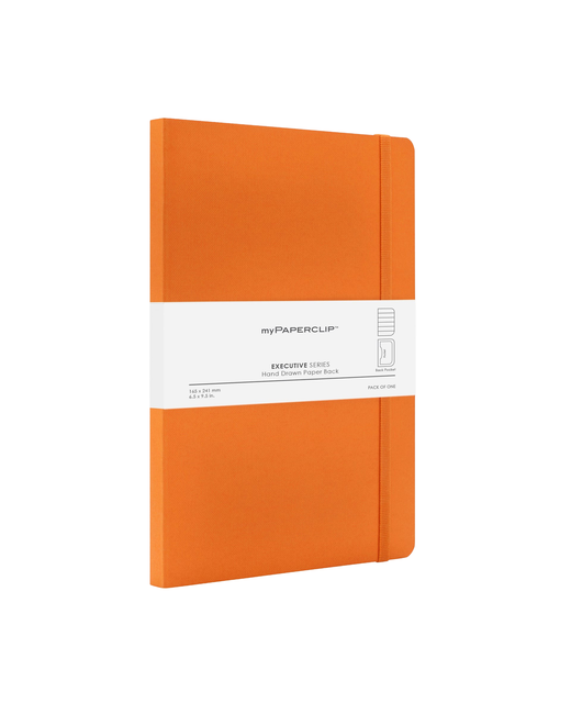 MY PAPERCLIP EXECUTIVE SERIES LARGE NOTEBOOK RULED ORANGE