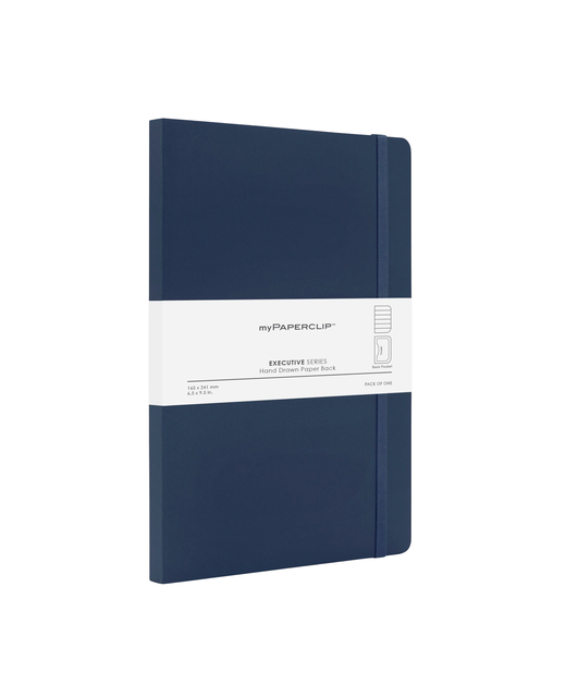 MYPAPERCLIP EXECUTIVE SERIES LARGE NOTEBOOK PLAIN BLUE