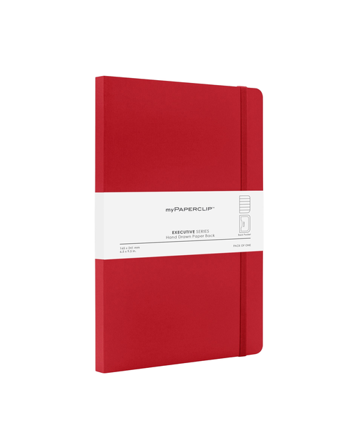 MYPAPERCLIP EXECUTIVE SERIES LARGE NOTEBOOK PLAIN RED