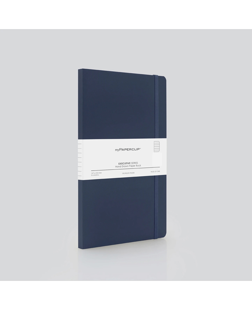 MYPAPERCLIP EXECUTIVE SERIES MEDIUM NOTEBOOK PLAIN BLUE