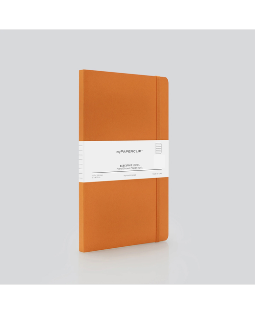 MYPAPERCLIP EXECUTIVE SERIES MEDIUM NOTEBOOK PLAIN ORANGE