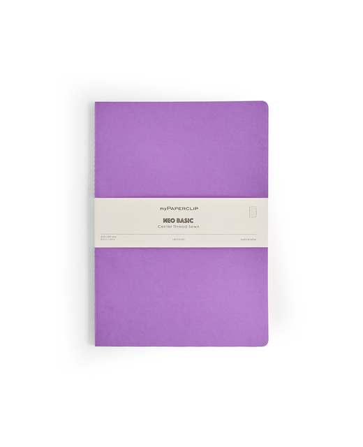 MYPAPERCLIP NEO BASIC A4 NOTEBOOK PLAIN PURPLE