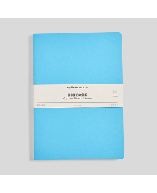 MYPAPERCLIP NEO BASIC A4 NOTEBOOK PLAIN LIGHT BLUE