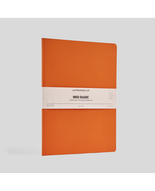 MYPAPERCLIP NEO BASIC A4 NOTEBOOK RULED ORANGE