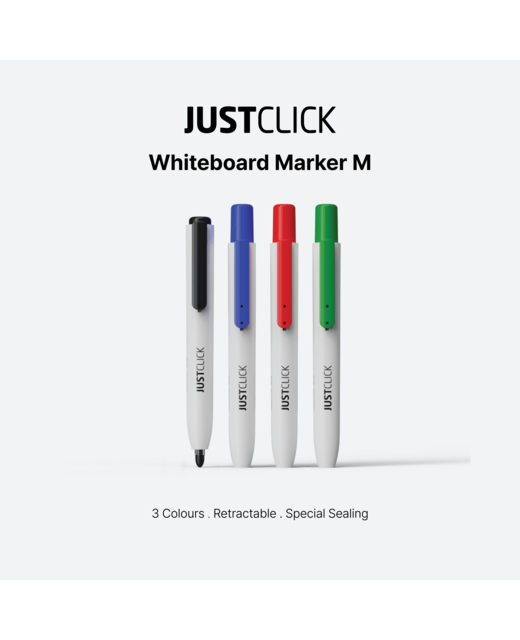 MORRIS JUSTCLICK WHITEBOARD MARKER MEDIUM 3 PACK