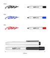 MORRIS JUSTCLICK WHITEBOARD MARKER MEDIUM 3 PACK