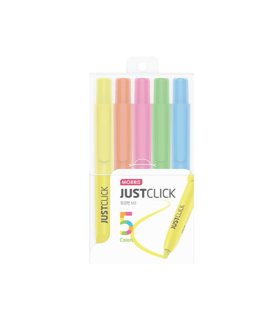 MORRIS JUSTCLICK HIGHLIGHTER MEDIUM 5 PACK