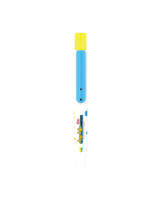 MORRIS JUSTCLICK DOUBLE COLOUR HIGHLIGHTER YELLOW AND BLUE