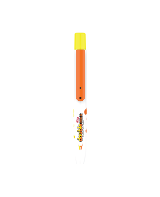 MORRIS JUSTCLICK DOUBLE COLOUR HIGHLIGHTER YELLOW AND ORANGE