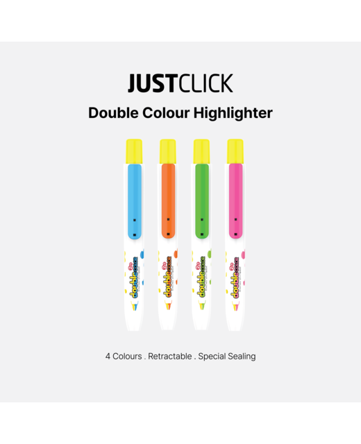 MORRIS JUSTCLICK DOUBLE COLOUR HIGHLIGHTER YELLOW AND GREEN