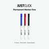 MORRIS JUSTCLICK PERMANENT MARKER FINE NIB BLACK