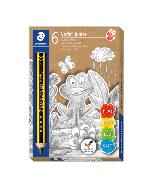 GRAPHITE PENCIL NORIS JUNIOR 2B 6 BOX