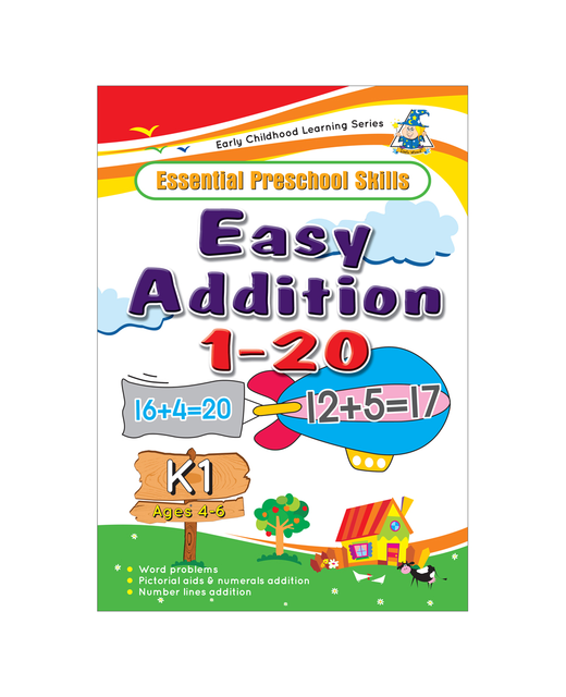 ESSENTIAL PRESCHOOL SKILLS EASY ADDITION 1-20 K1 AGES 4-6
