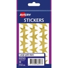 AVERY LABEL STARS LARGE GOLD STICKERS PACK 36