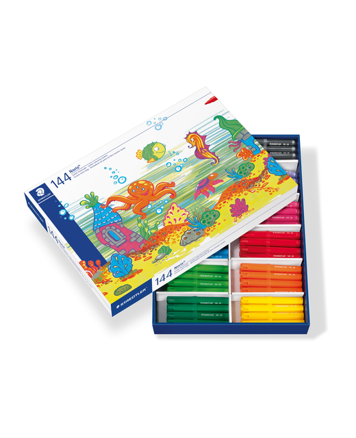 JUMBO COLOURING MARKER STAEDTLER ROUND BARREL ASSORTED 144BX
