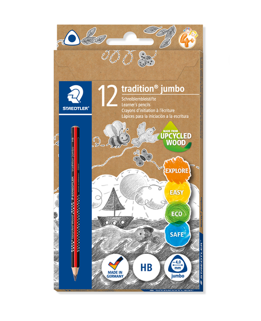 PENCIL STAEDTLER TRADITION JUMBO GRAPHITE HB 12PK