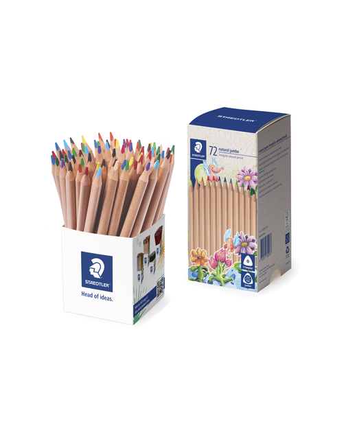 NATURAL JUMBO COLOURED PENCIL STAEDTLER ASSORTED 12PK